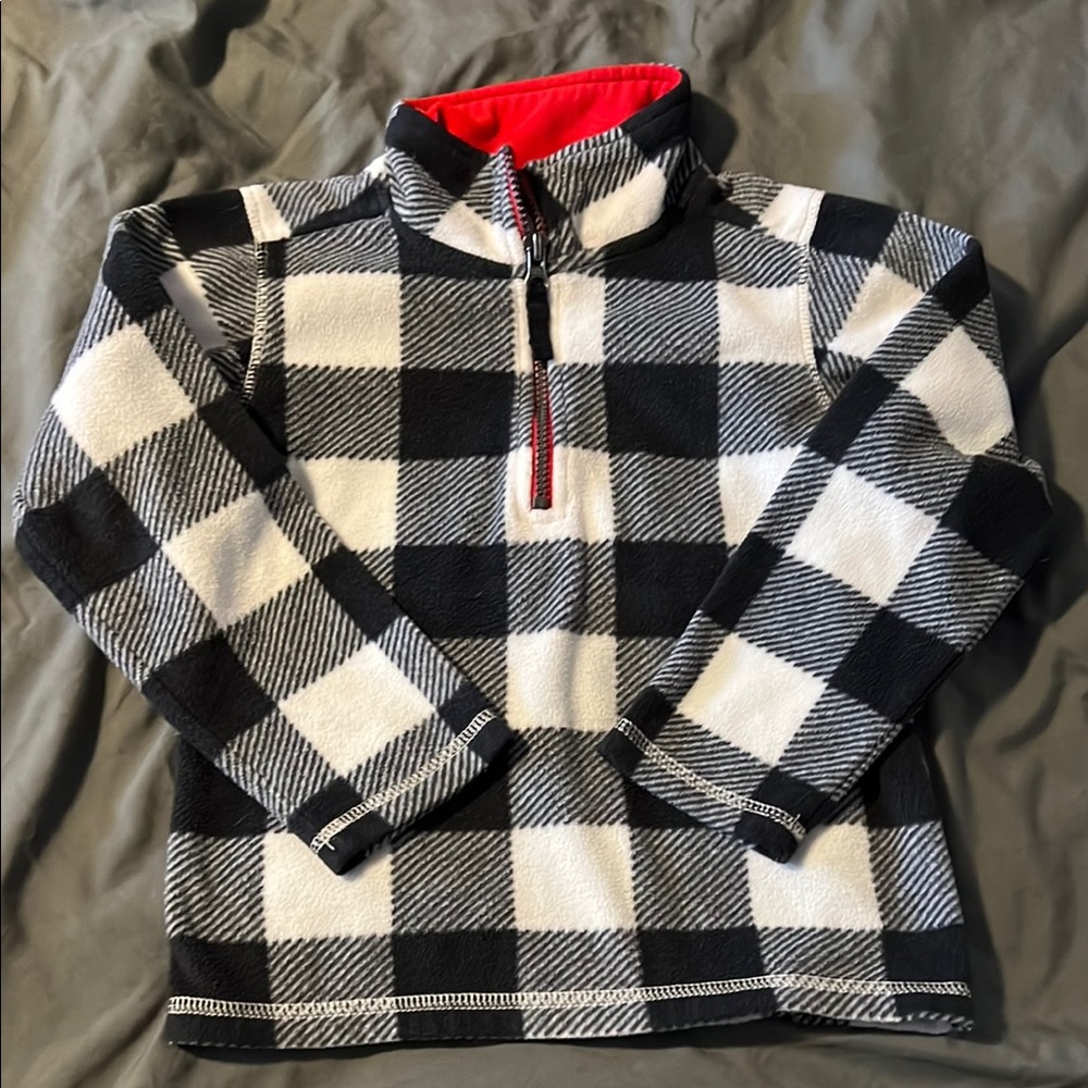 Kids Blue and White flannel fleece Jacket Carters size 5
